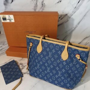 BOLSO TOTE NEVERFULL DENIM MONOGRAM LOUIS VUITTON